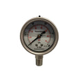 60mm - Stainless Steel Liquid Filled Pressure Gauge - Bottom Entry