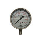150mm - Stainless Steel Liquid Filled Pressure Gauge - Bottom Entry