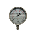 150mm - Stainless Steel Liquid Filled Pressure Gauge - Bottom Entry